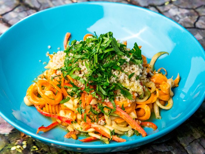 Zucchini and Carrot Salad with Asian Dressing