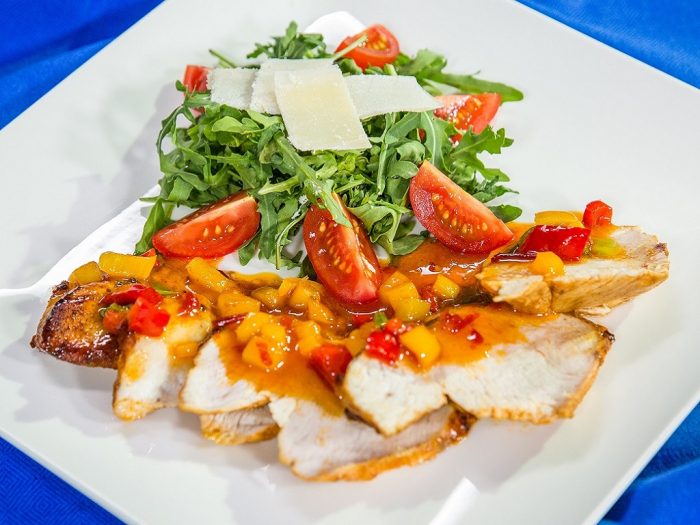 Chicken Breast with Mango and Bell Pepper Salsa