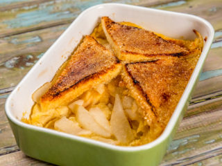 Bread and Pear Pudding