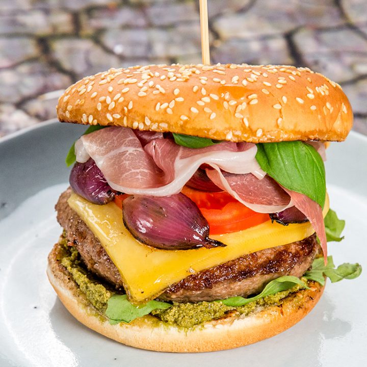 Prosciutto, Arugula and Gruyere Burger