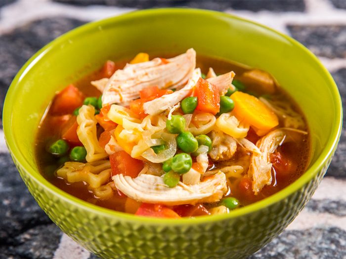 vegetable and pasta chicken soup