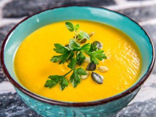 butternut squash and carrot cream soup