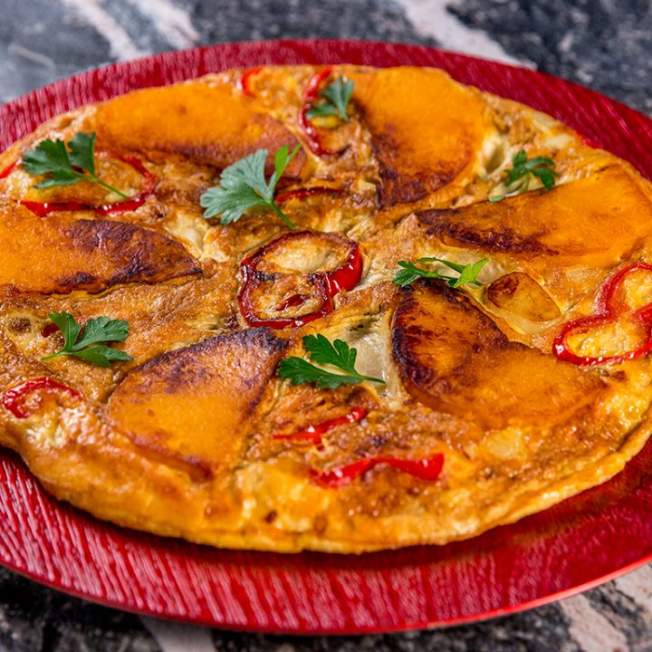 Halloumi and Squash Omelette