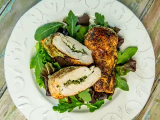 Cream Cheese and Spinach Filled Chicken Breast