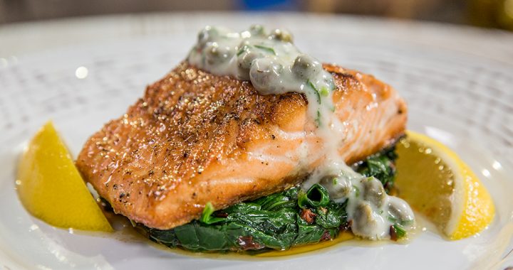 Trout fillets with spinach - Carta Fata® 
