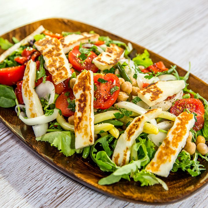 Halloumi, Chickpea and Veggie Salad