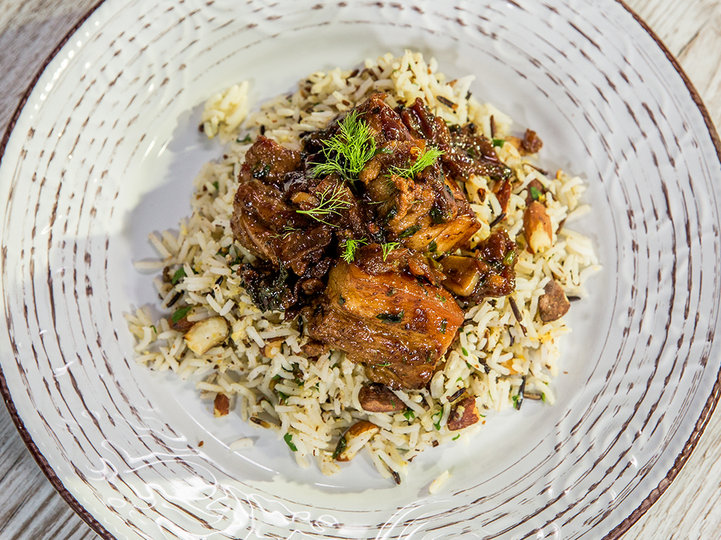 Pork Belly with Wild Rice