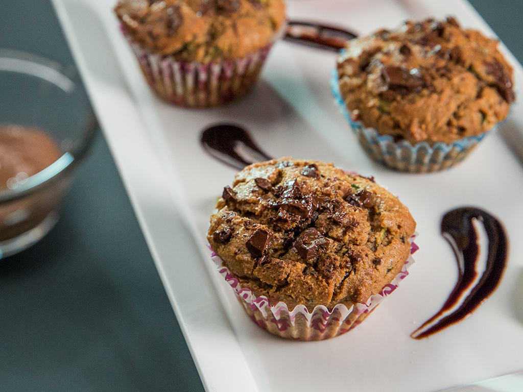 Almond Butter Zucchini Muffins