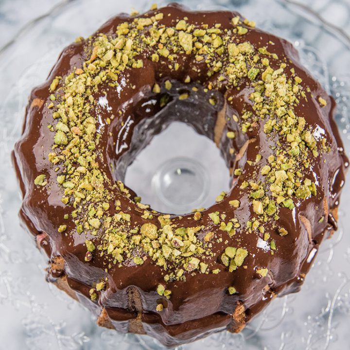 Cream Cheese and Raspberry Filled Bundt Cake