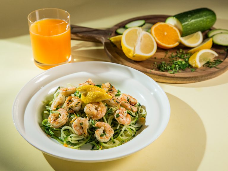 Grilled Shrimp Zucchini Noodles
