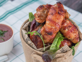 Bacon-Wrapped Barbecue Wings
