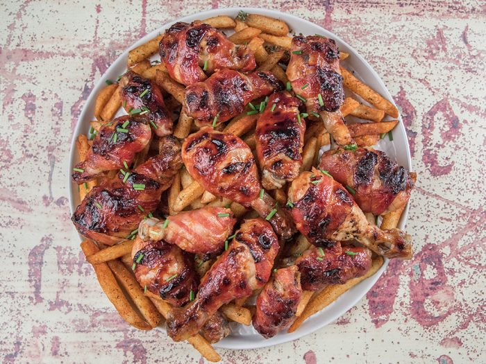 BBQ-Roasted Chicken with French Fries