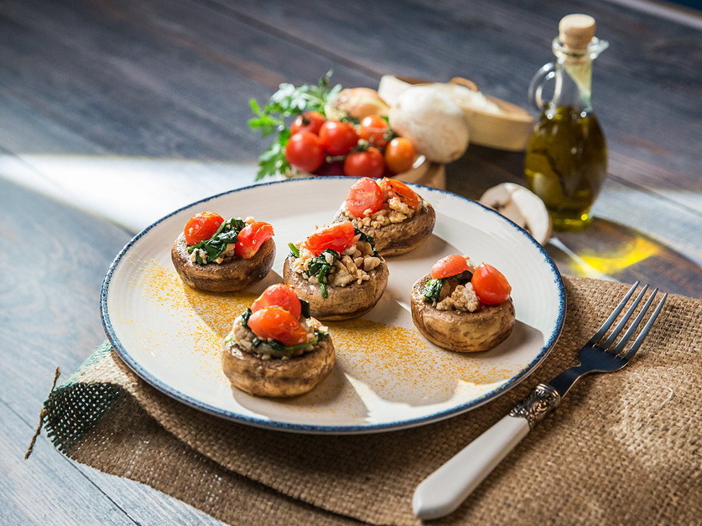 TurkeyStuffed Mushrooms