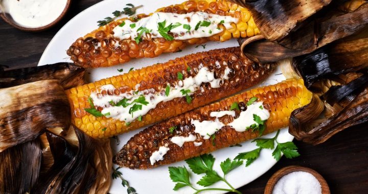 Grilled foods corn
