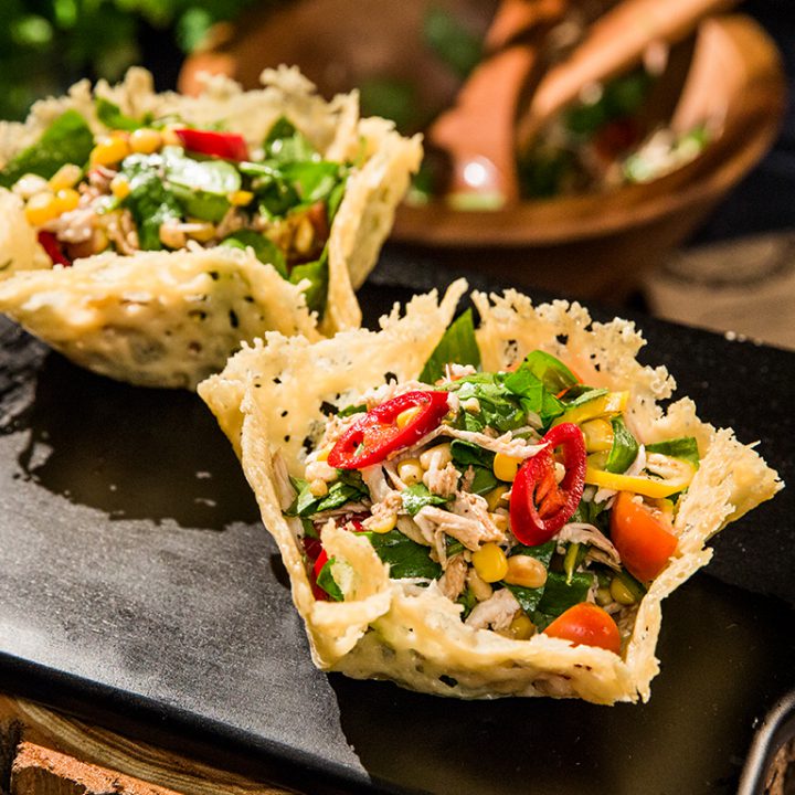 Chicken Salad Parmesan Baskets