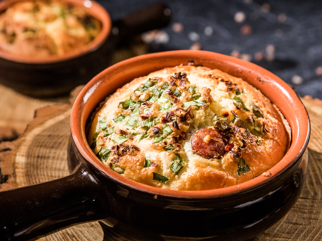 Sausage and Mozzarella Yorkshire Pudding