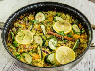 Couscous and Sweet Potato Skillet