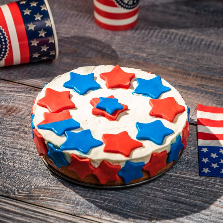 American Flag Red Velvet Cheesecake