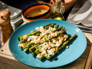 Asparagus with Goat Cheese