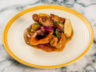 Honey-Glazed Chicken and Apple Stew