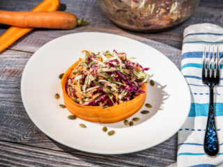 Cabbage and Carrot Salad with Anchovy Dressing