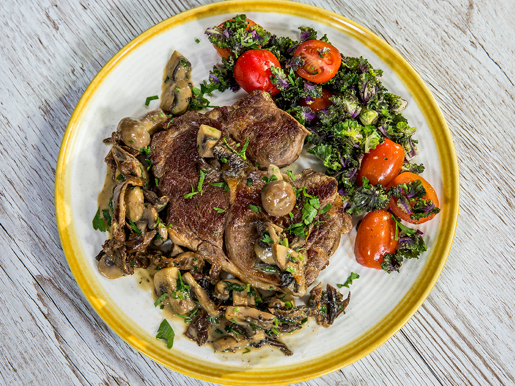 Beef Steak with Mushroom Gravy
