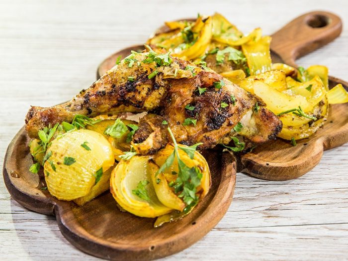 Spiced Chicken Legs with Potatoes