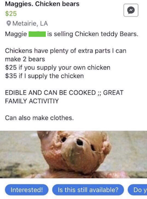 This Chicken Teddy Bear Is What Nightmares Are Made Of