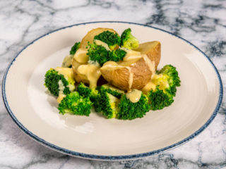 Potatoes and Broccoli with Cheese Sauce