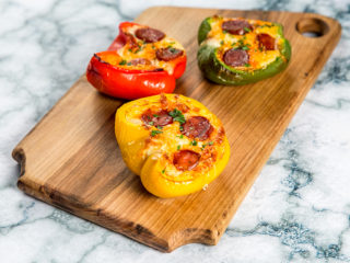 Cheesy Bell Peppers with Chorizo