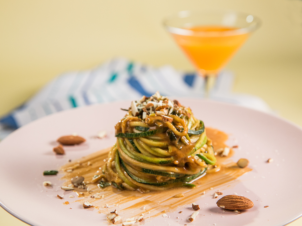 Almond Butter Zucchini Noodles