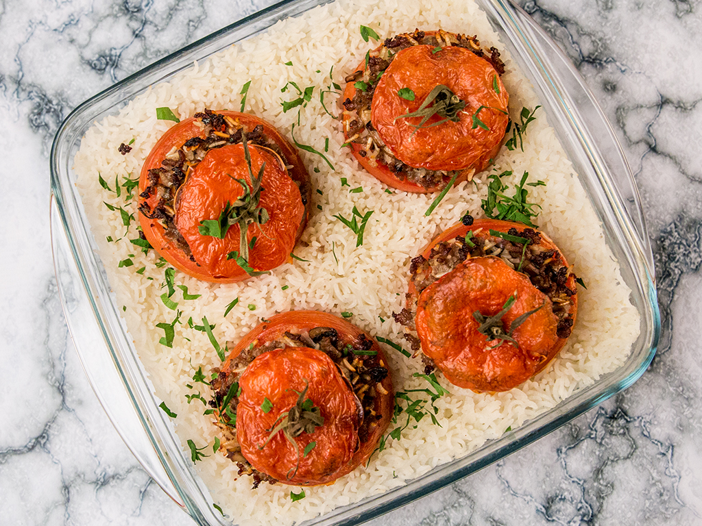 Mushroom, Beef and Rice Petits Farcis