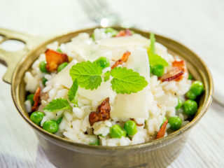 Bacon and Peas Risotto