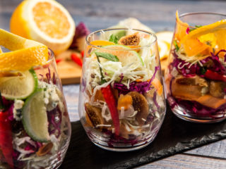 Cabbage and Fig Salad in a Glass