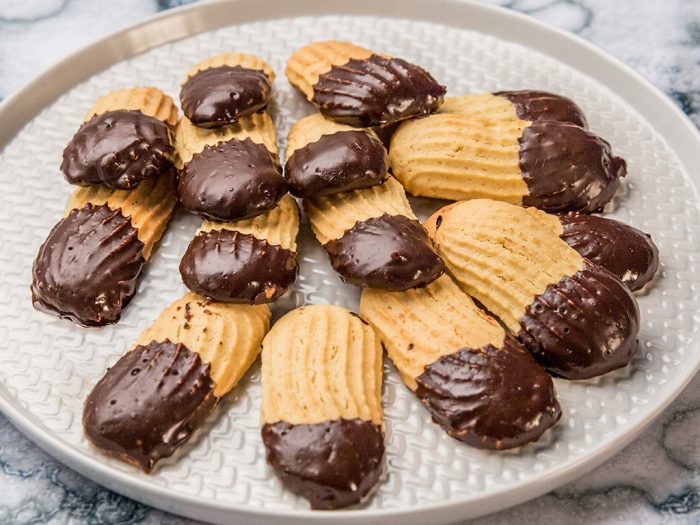 Chocolate-Dipped Madeleines