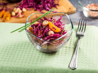 Cabbage and Apricot Salad with Macadamia Nuts