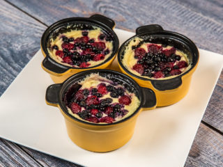 Berry Gratin with Creme Anglaise