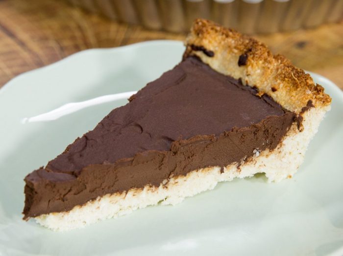 Coconut-Crusted Chocolate Pie