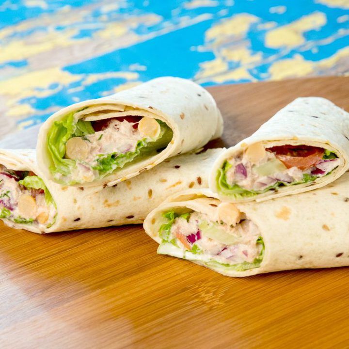 Tuna and Chickpea Wraps