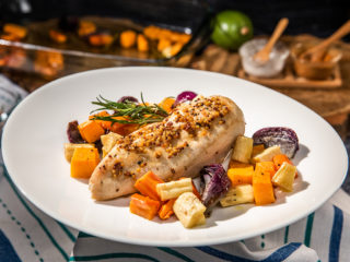 Mustard-Glazed Chicken with Roasted Vegetables