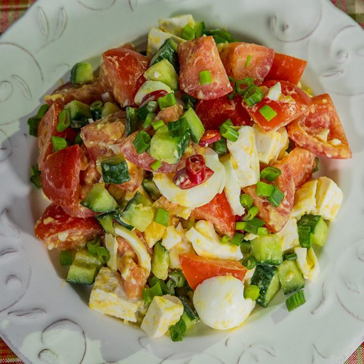Egg, Feta and Tomato Salad