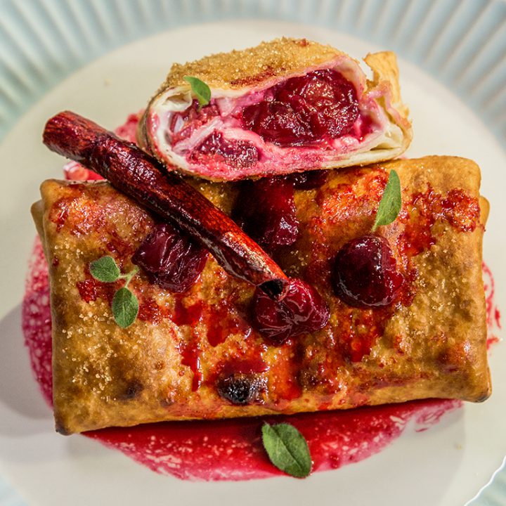 Cherry and Cheese Chimichangas