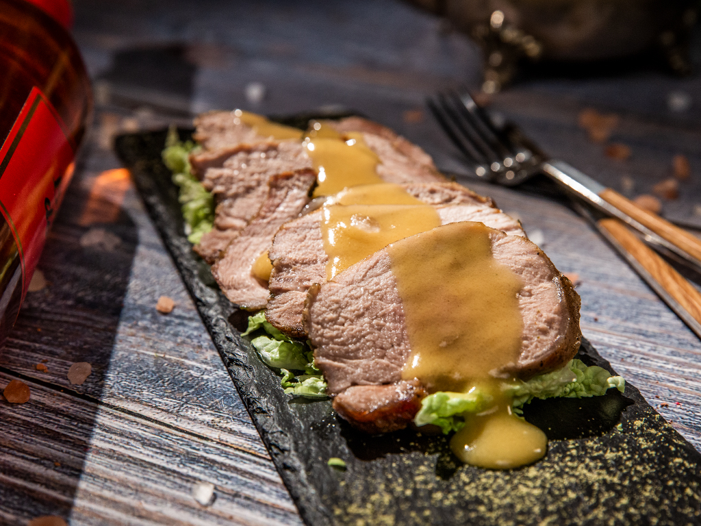 Pork Tenderloin with Mustard Sauce