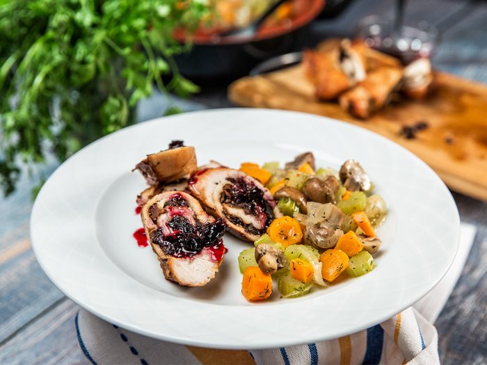 Turkey Breast Roulade with Mushrooms