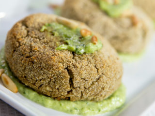 Lentil Patties with Green Sauce