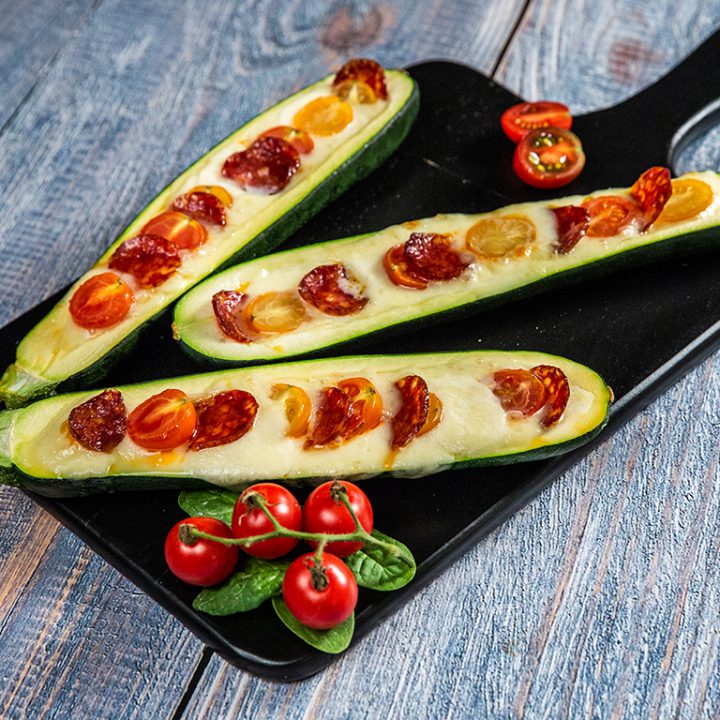 Cheesy Stuffed Zucchini