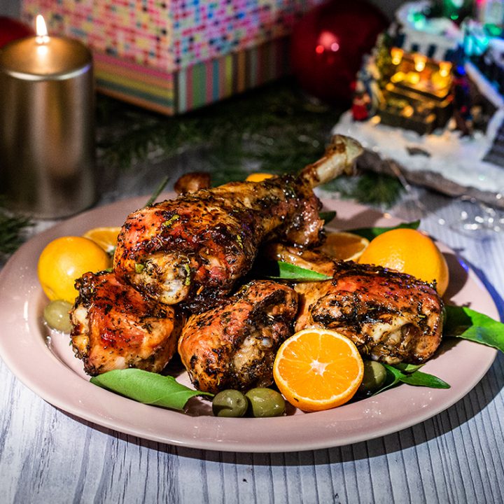 Honey Herb-Glazed Turkey Legs