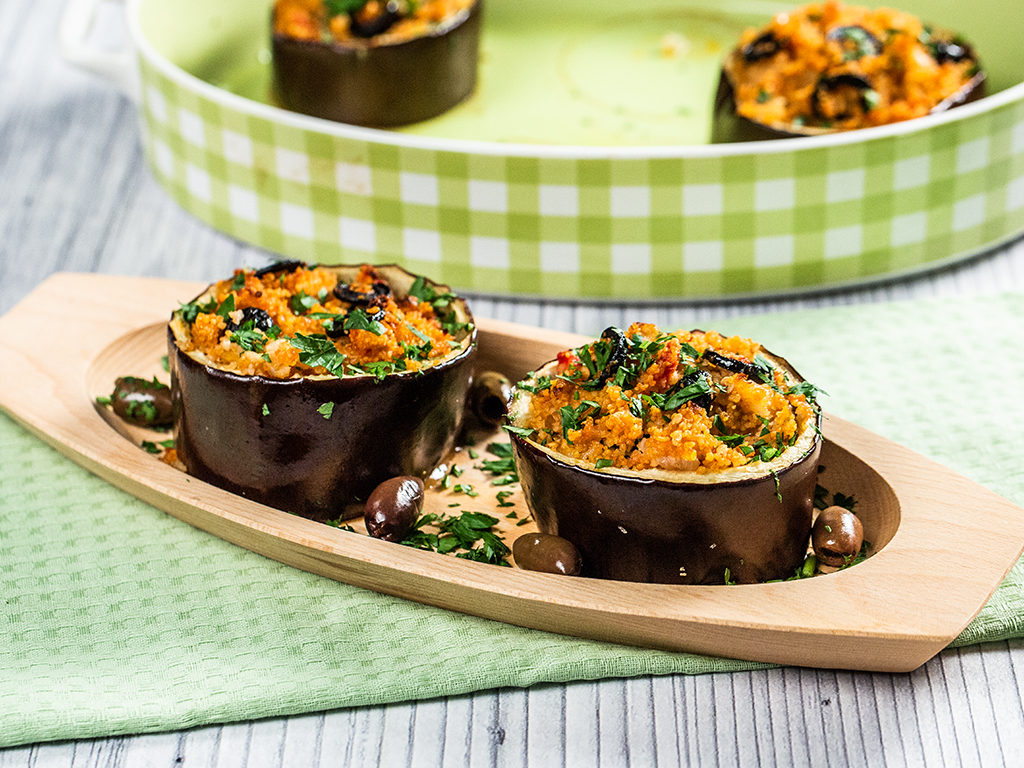 CouscousStuffed Eggplant