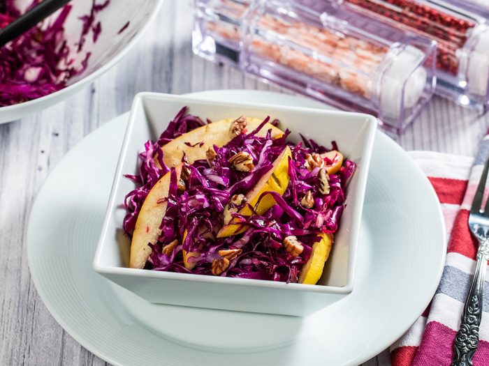 Quince and Red Cabbage Salad