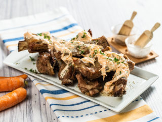 Beef Ribs with Creamy Carrot Sauce